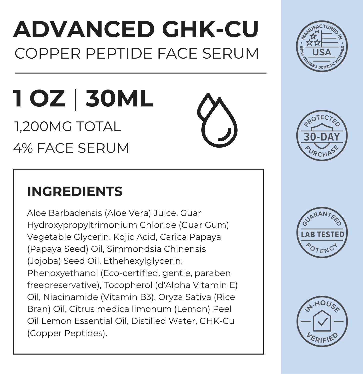 GHK-Cu Copper Peptide Face & Neck Serum